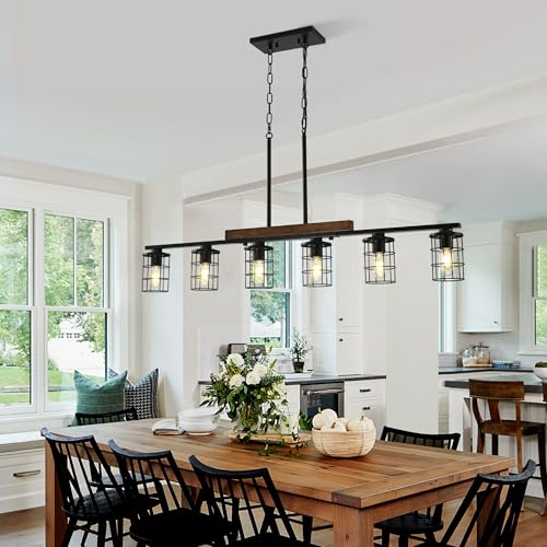 6 Light Farmhouse Kitchen Light Fixture