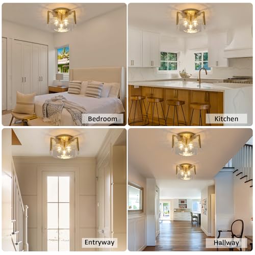 Modern Semi Flush Mount Ceiling Light Fixture (3 Count)