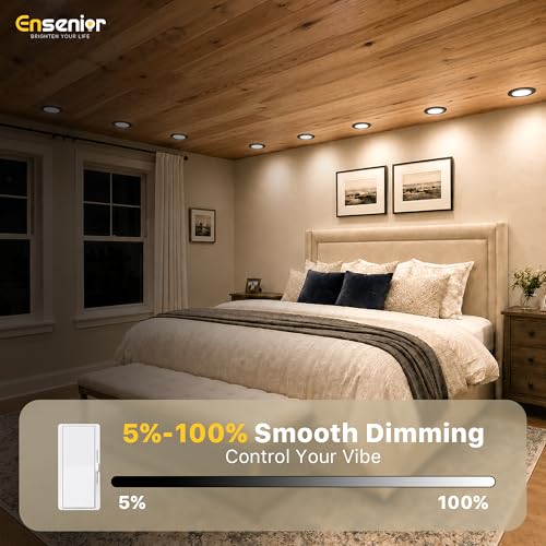 12 Pack 6 Inch LED Recessed Ceiling Light (12 Count)