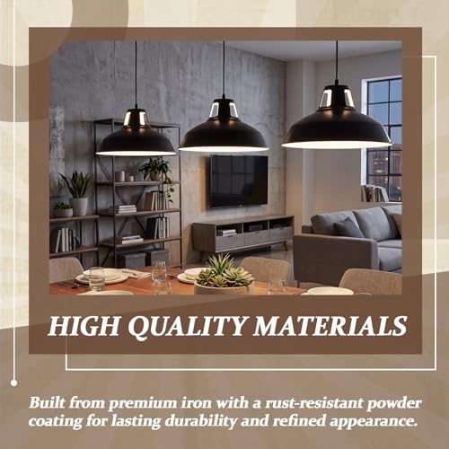 2 Pack Black Empire Metal Pendant Light Shades (2 Count)