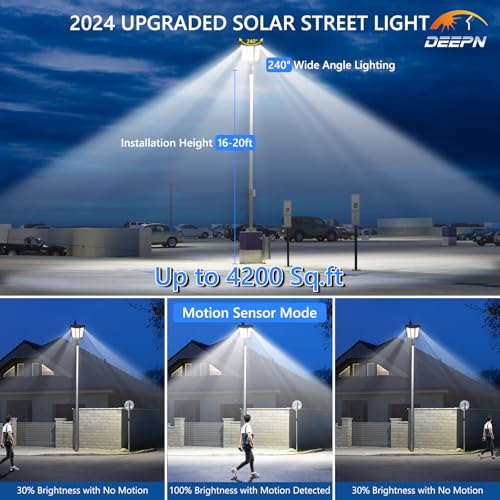 9000W Solar Lights Outdoor with Motion Sensor & Dusk to Dawn (2 Count)