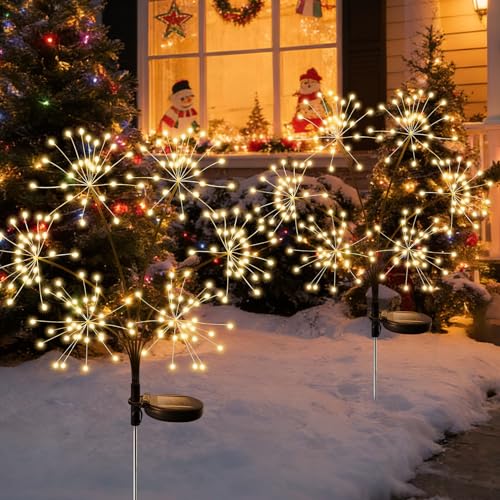 2 Pack Solar Garden Lights Outdoor Waterproof (2 Count)