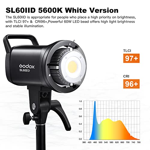 SL60IID LED Video Light 70Ws 5600K Version CRI 95+ Qa>90