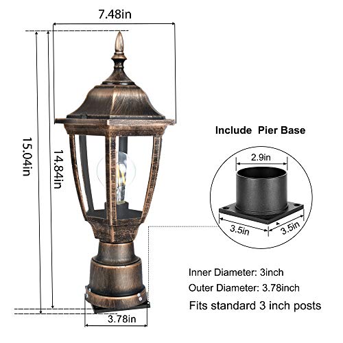 Outdoor Post Lights (2 Count)