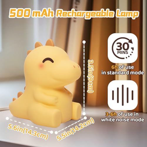 Dinosaur Gifts for Room Decor Squishy Night Light for Kids