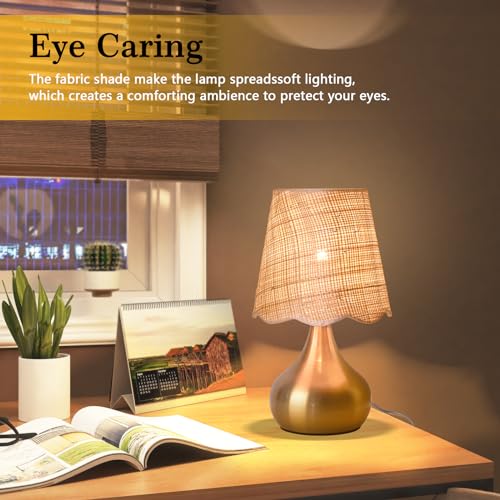 Gold Small Bedside Table Lamp for Bedroom