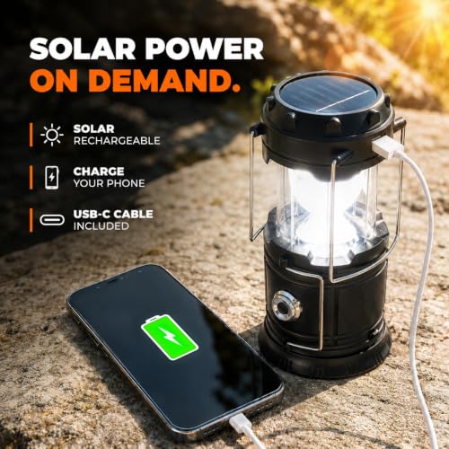 Solar LED Camping Lantern (2 Count)