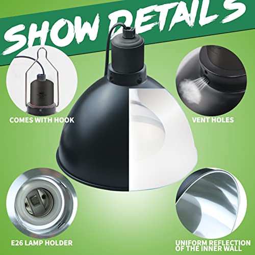Aluminum 8.1inch Dome Reptile Light Fixture