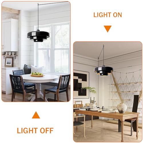 Black Pendant Light with Plug in Cord Modern Pendant Lighting 3