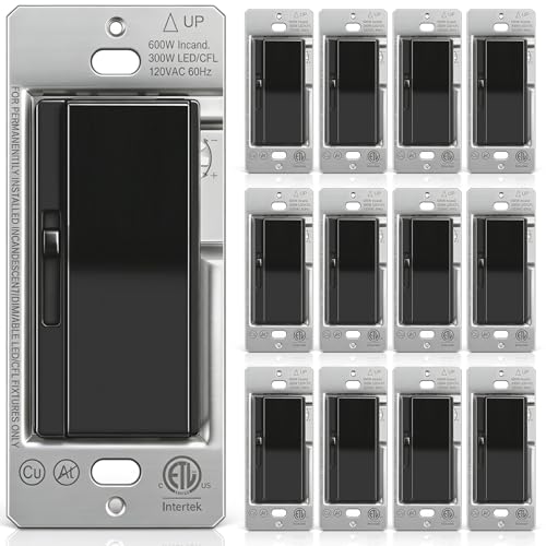 12PK Slide Dimmer Light Switch (12 Count)