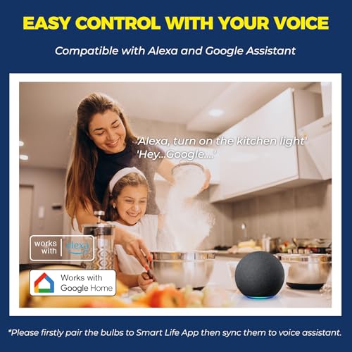 Smart Light Bulbs 1100LM (4 Count)