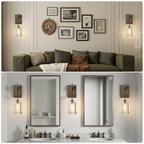 Crystal Brass Hemisphere Wall Sconce (2 Count)