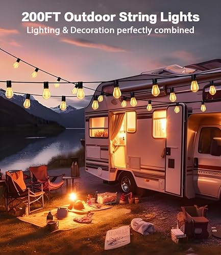 200FT LED Outdoor String Lights with Remote (200 Foot)