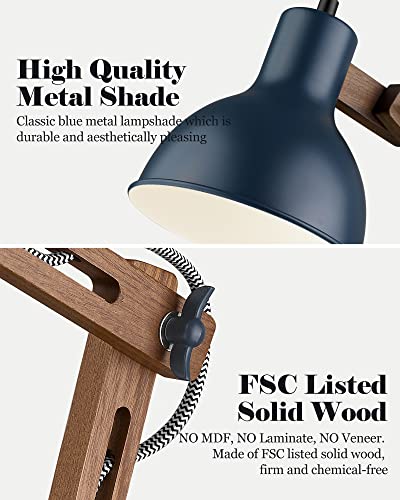 Sapele Wood Desk Lamp with Upgraded Wireless Charger
