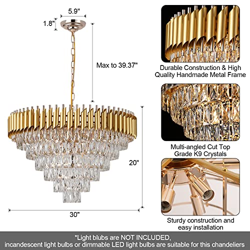 Gold Crystal Chandelier