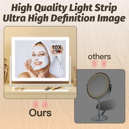 Vanity Mirror with Lights 13'' x 17'' Makeup Mirror with Lights
