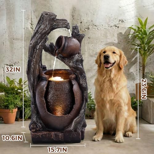 32" H Outdoor Water Fountain