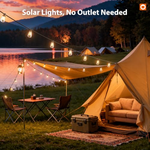 72FT Solar String Lights Waterproof with Remote & USB (78 Foot)