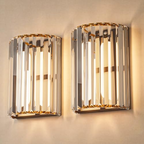 Black and Gold Battery Operated Wall Sconces Set of 2