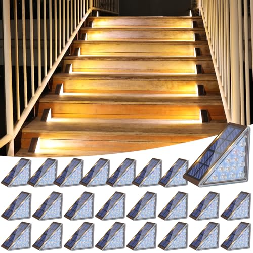 Solar Step Lights Outdoor Waterproof (24 Count)