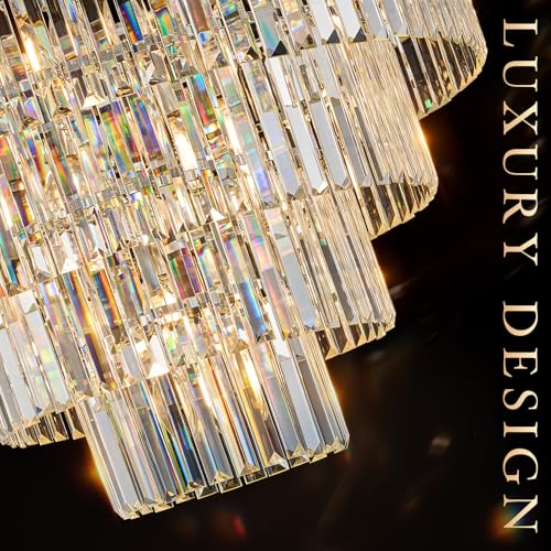 36" Large Crystal Chandelier