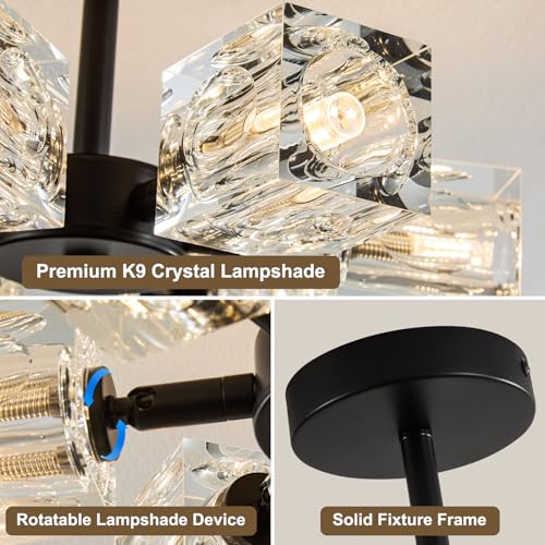 K9 Crystal Semi Flush Ceiling