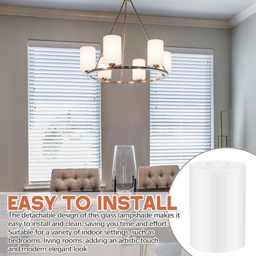 3 Pack White Frosted Glass Lamp Shade Replacement (3 Count)
