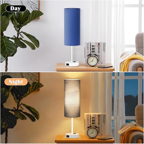 18" Bedside Lamp for Bedroom Set of 2 Dimmable Table Lamp