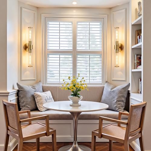 Hardwired Gold Bathroom Vanity Light Clear Glass Wall Sconce 2 Pack (2 Count)