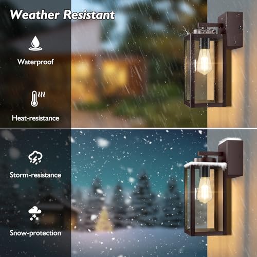 Porch Lights with Outlet (2 Count)