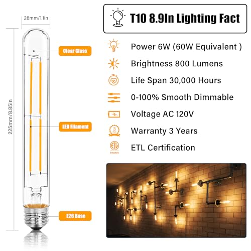 8.9IN LED Light Bulbs E26 Base (4 Count)