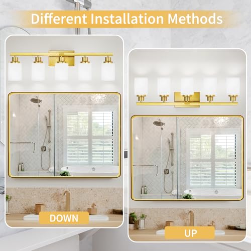 Gold Bathroom Light Fixtures 5