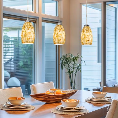 Coast 7" Pendant Light Glass Shades for Kitchen Island (2 Count)