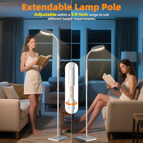 Floor Lamp Adjustable Height Floor Lamps for Living Room Bedroom