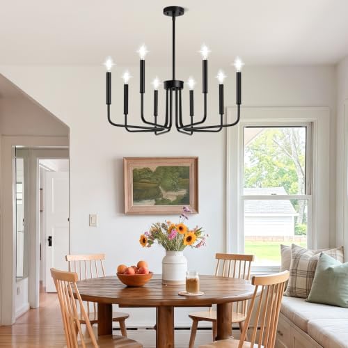 Black 8 Light Chandelier (8 Count)