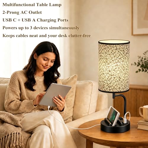 Touch Control USB Table Lamp with USB C
