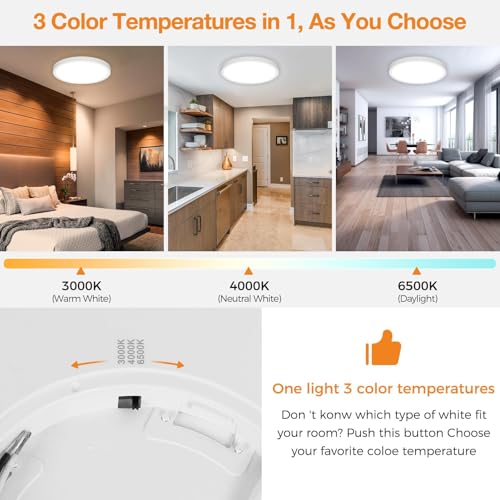 1PACK LED Flush Mount Ceiling Light Fixture