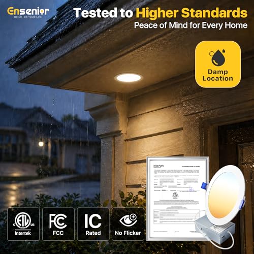 12 Pack 6 Inch LED Recessed Ceiling Light (12 Count)