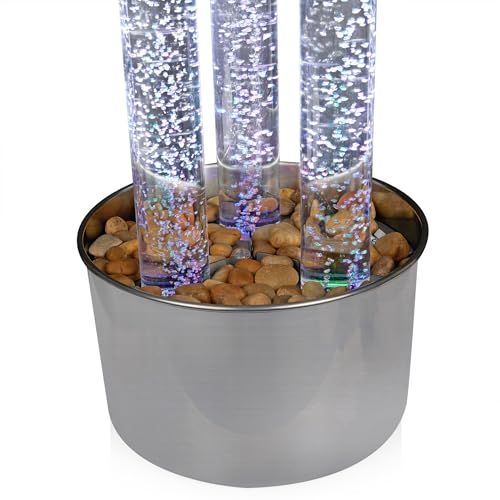 54" Tall 3 Tier Indoor and Outdoor Water Acrylic Bubble Fountain for Home