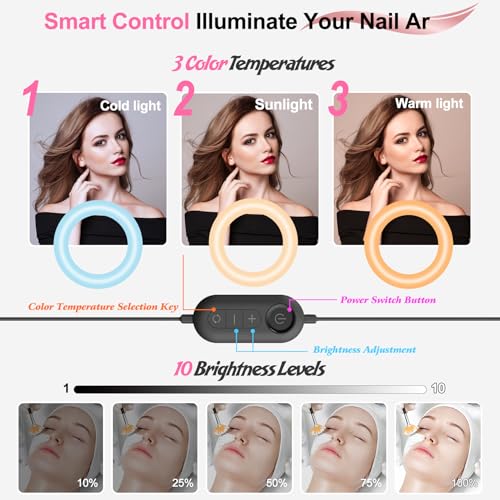 Half Moon Light for Nail Desk