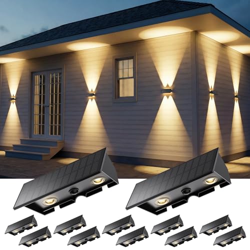 12PACK Solar Sconce Lights Outdoor