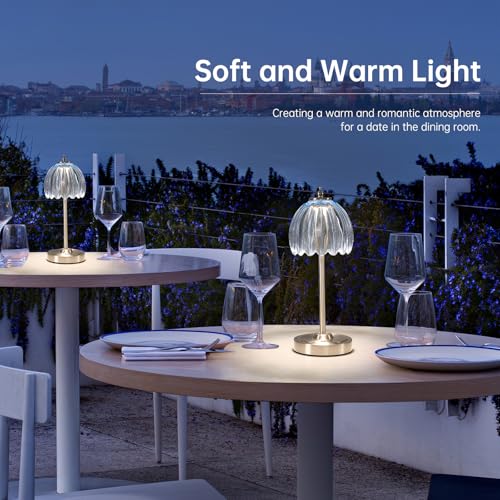 Rechargeable Table Lamp with 5200mAh Battery & Touch Control