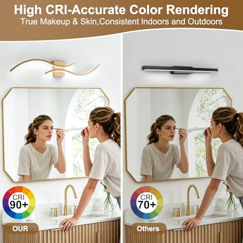 Gold Bathroom Vanity Light Fixture