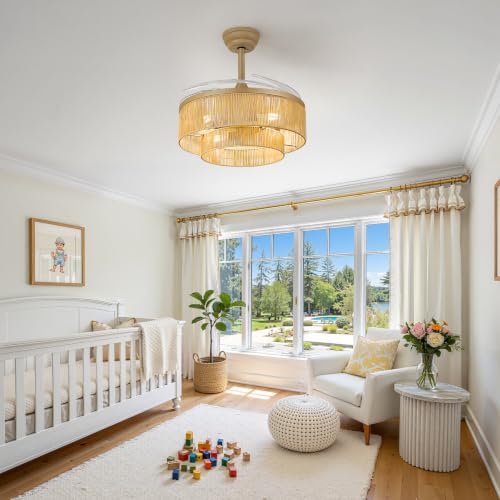 Retractable Ceiling Fans with Lights (36 inch)