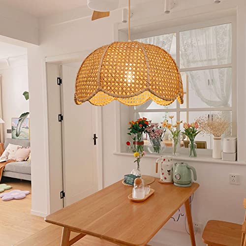 1 Light Rattan Woven Pendant Light