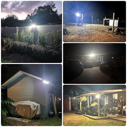 Solar Flood Lights Outdoor Waterproof 1200LM Dual Motion Sensor