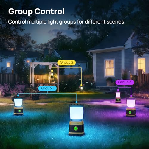 Smart RGBTW Battery Powered LED Lantern with APP Control