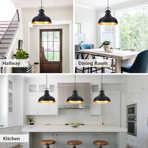 12 Inch Farmhouse Pendant Lights Kitchen Island (2 Count)