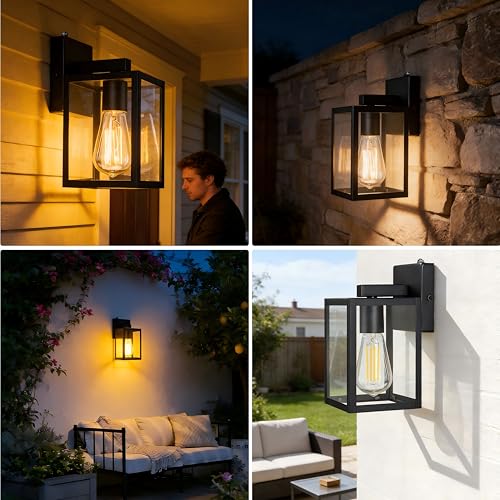9 Inch Outdoor Wall Light Dusk to Dawn (2 Count)