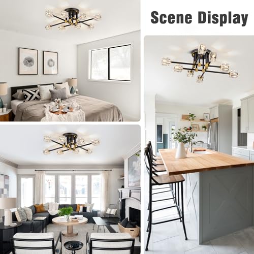 Modern Crystal Ceiling Light Fixture